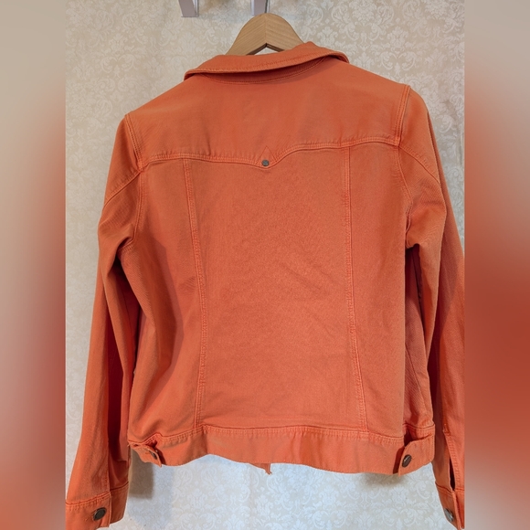 Liverpool Los Angeles Orange Jeans Jacket. Sz. Large - Picture 6 of 12